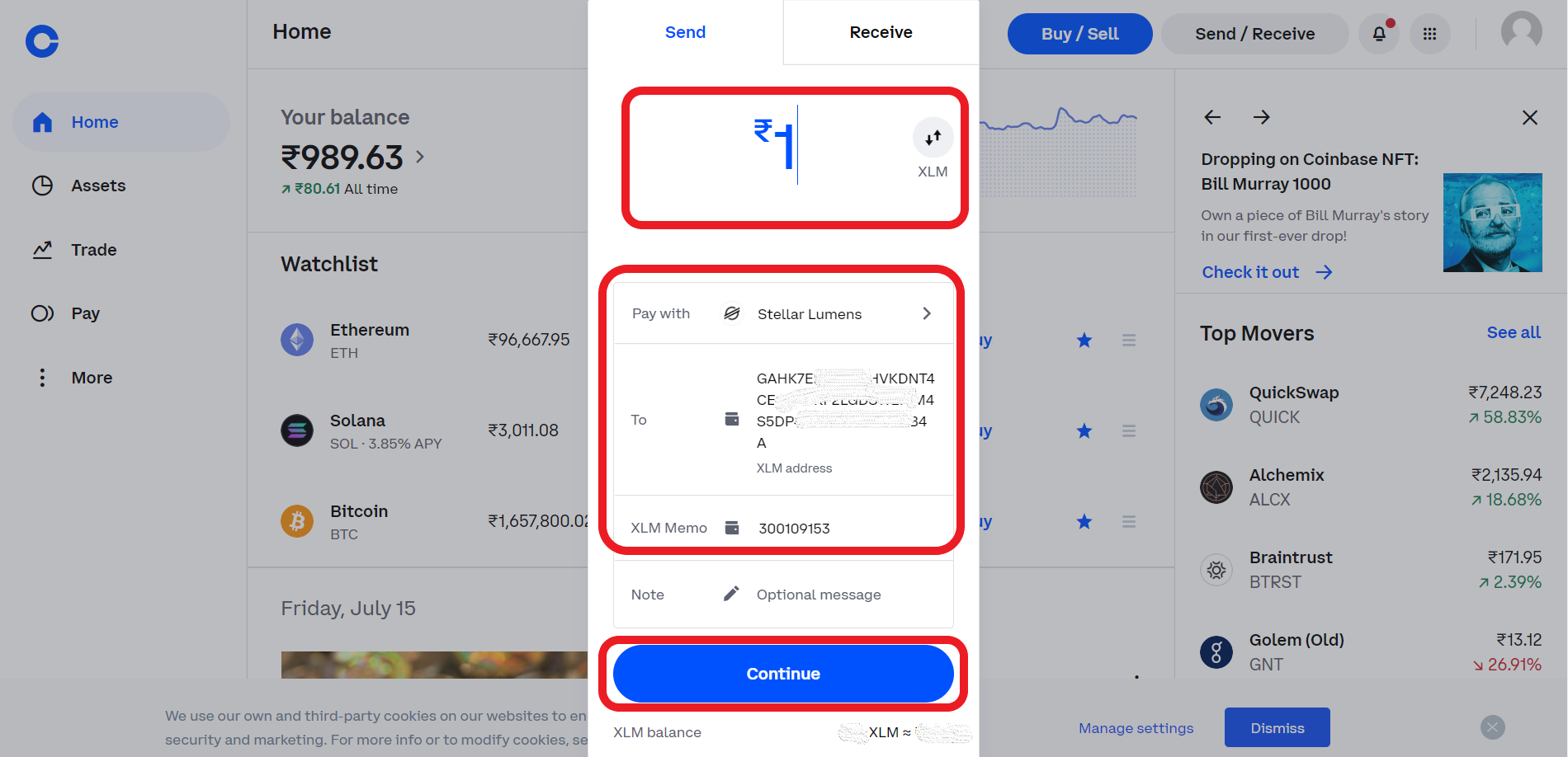 How To Transfer Stellar XLM From Coinbase To Binance DC