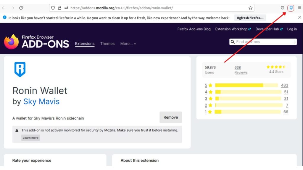 Ronin Wallet Firefox