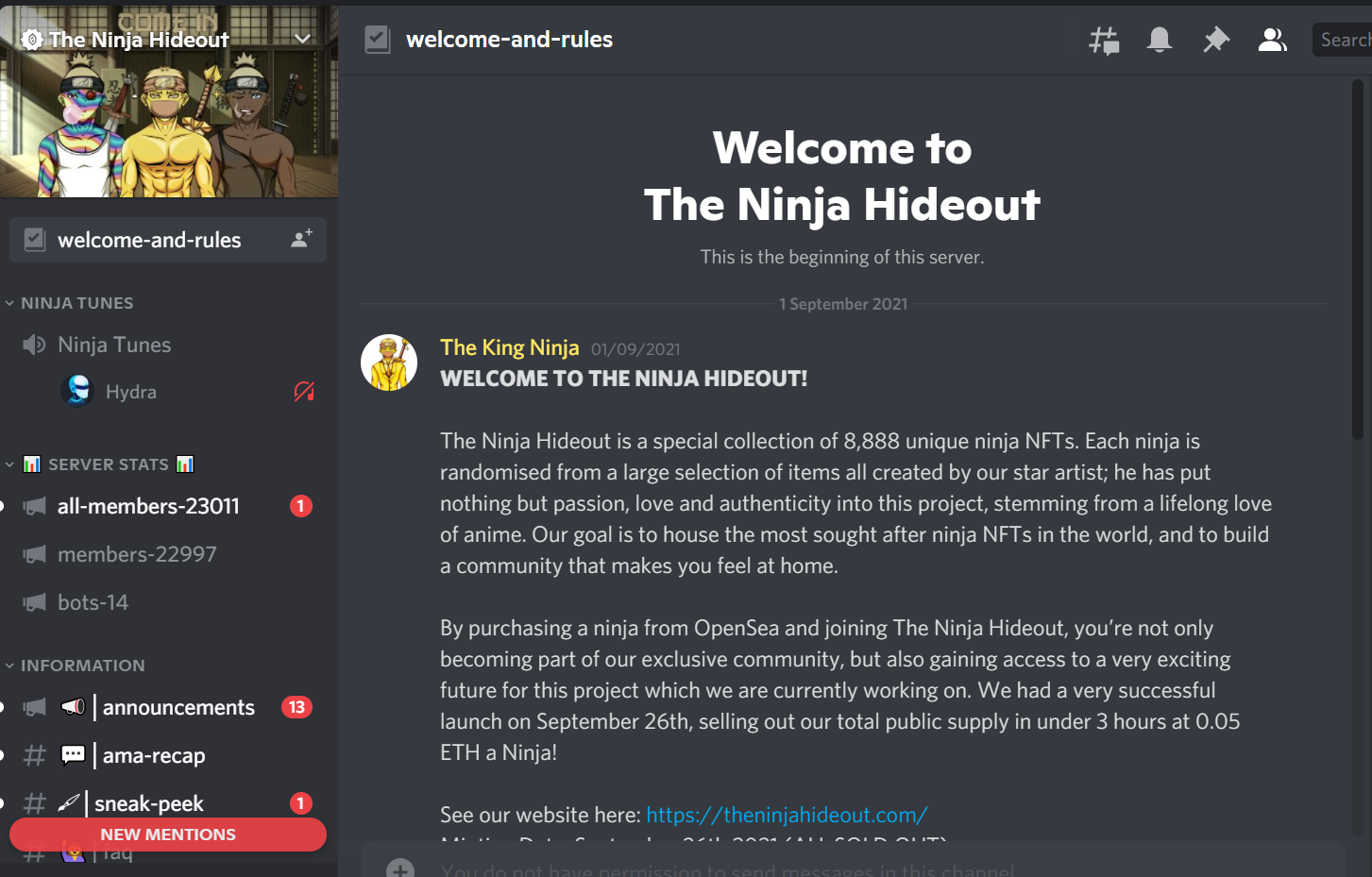 Ninja Hideout Discord Server