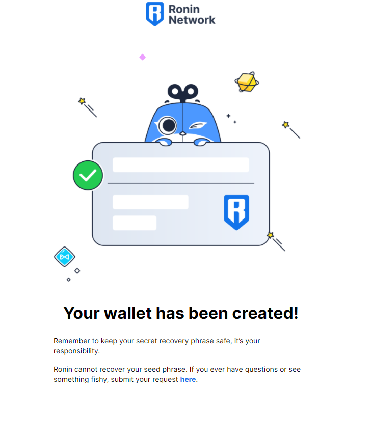 Ronin Wallet Created
