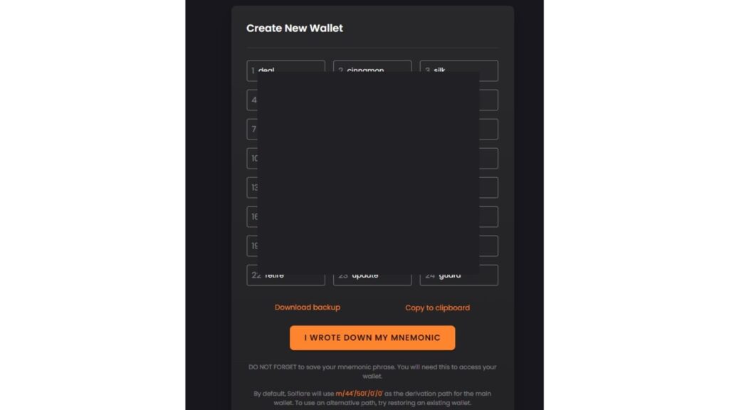 Solflare Wallet Secret Phrase