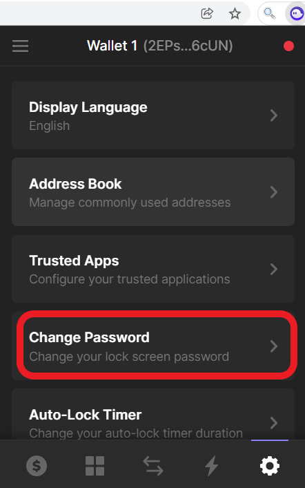 Reset/ change your Phantom wallet password