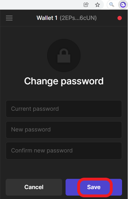 Reset/ change your Phantom wallet password