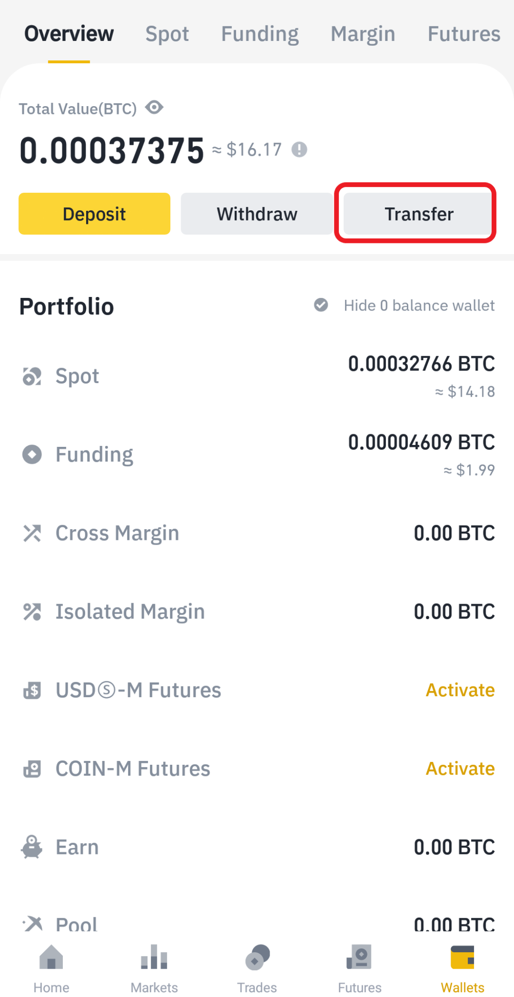 what is spot wallet binance