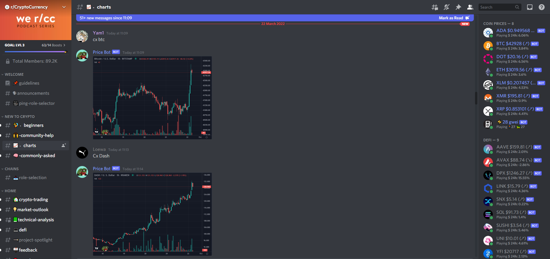 crypto currency display in discord