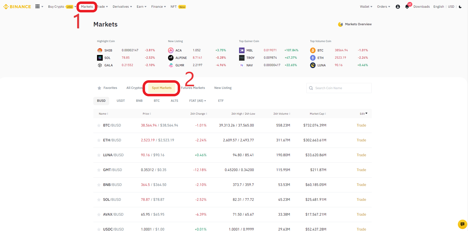 buy flow on binance