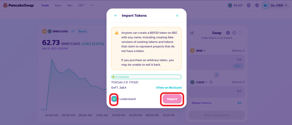 Buy TCG Coin 2.0 on PancakeSwap