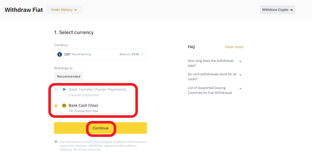 Withdraw Money from Binance to Bank Account