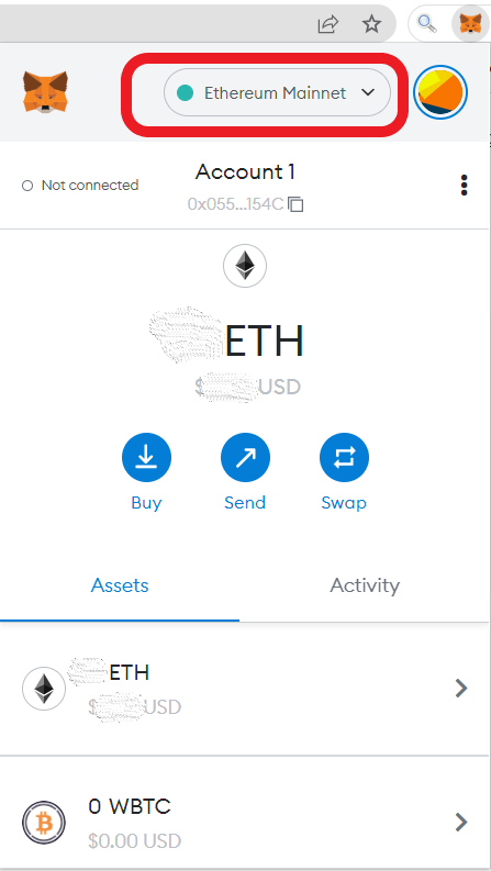 Transfer DAI from Metamask to Coinbase
