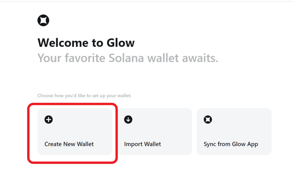 Set Up Glow Wallet