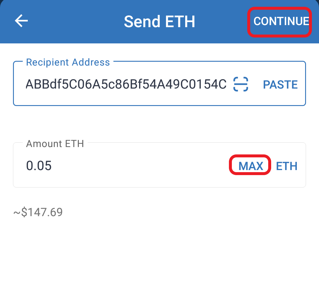 how do you transfer eth from metamask