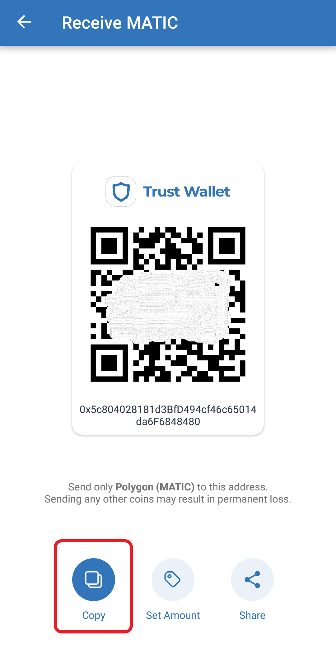 matic from binance to trust wallet