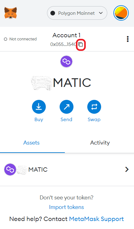 Transfer MATIC from FTX to MetaMask