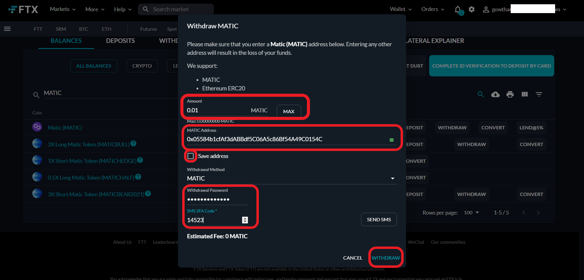 metamask to ftx