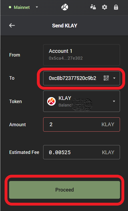 Transfer KLAY from Kaikas Wallet to Binance