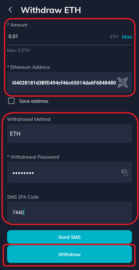 Transfer Ethereum (ETH) from FTX to Trust Wallet