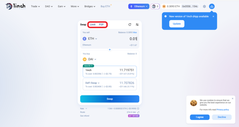 connect your metamask and wait the loading of the interface