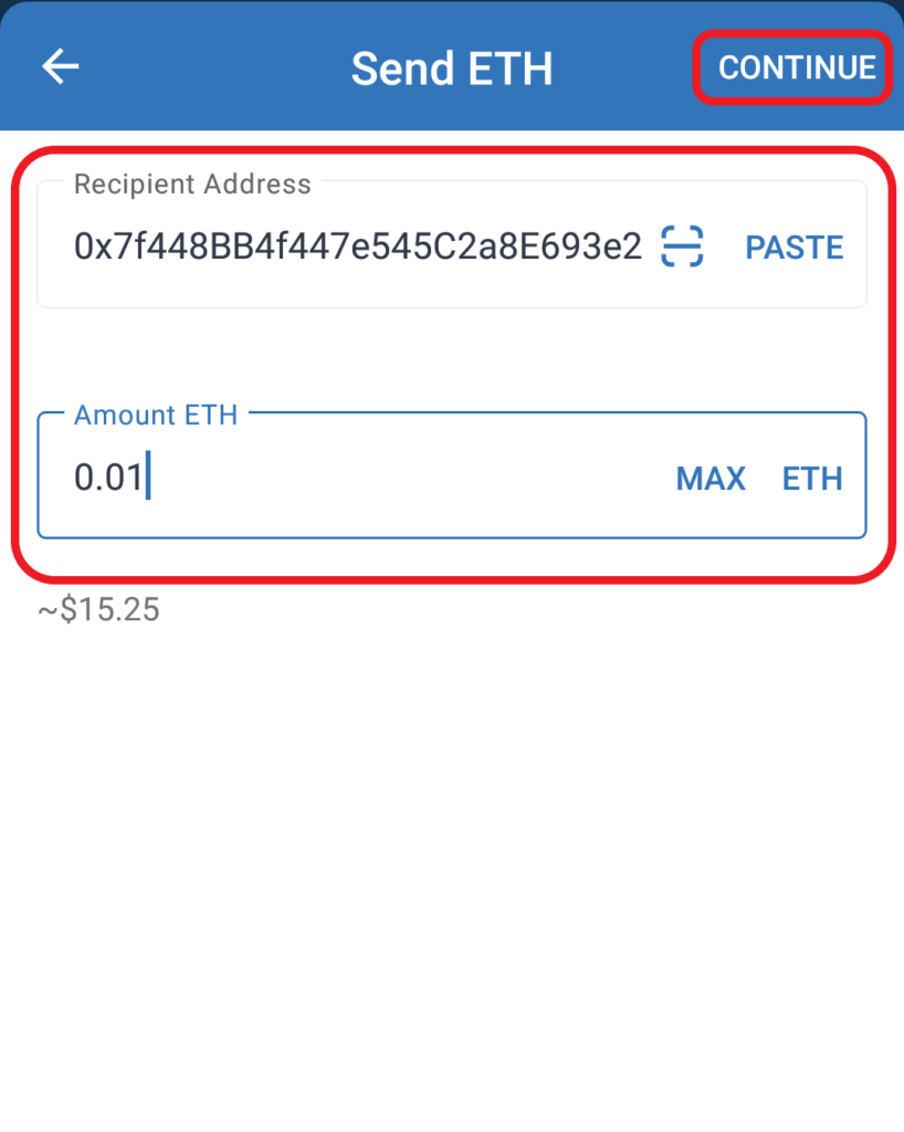 Transfer Ethereum (ETH) from Trust Wallet to KuCoin