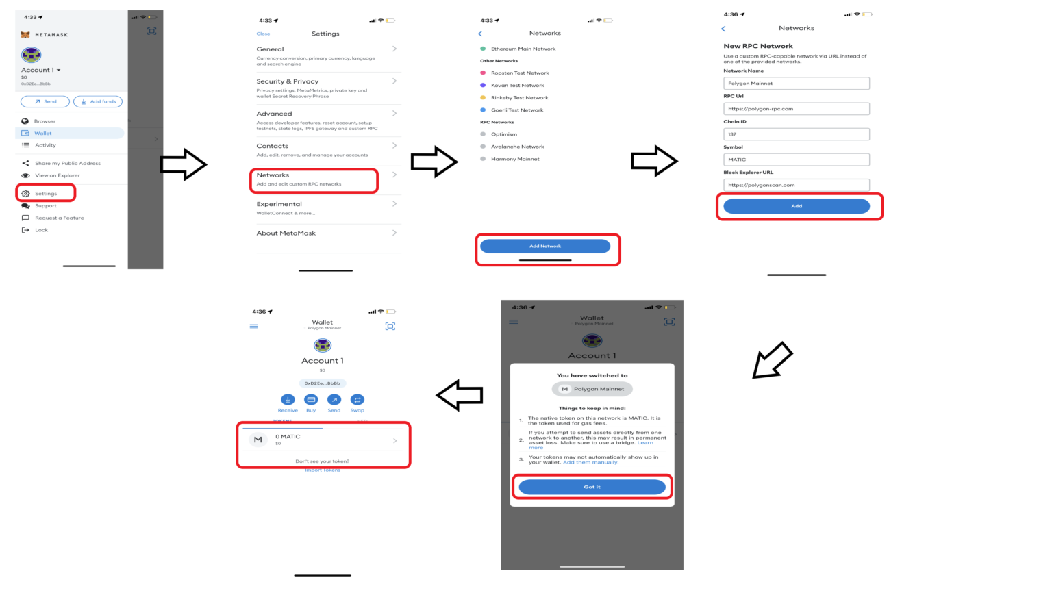 switch from metamask to blue