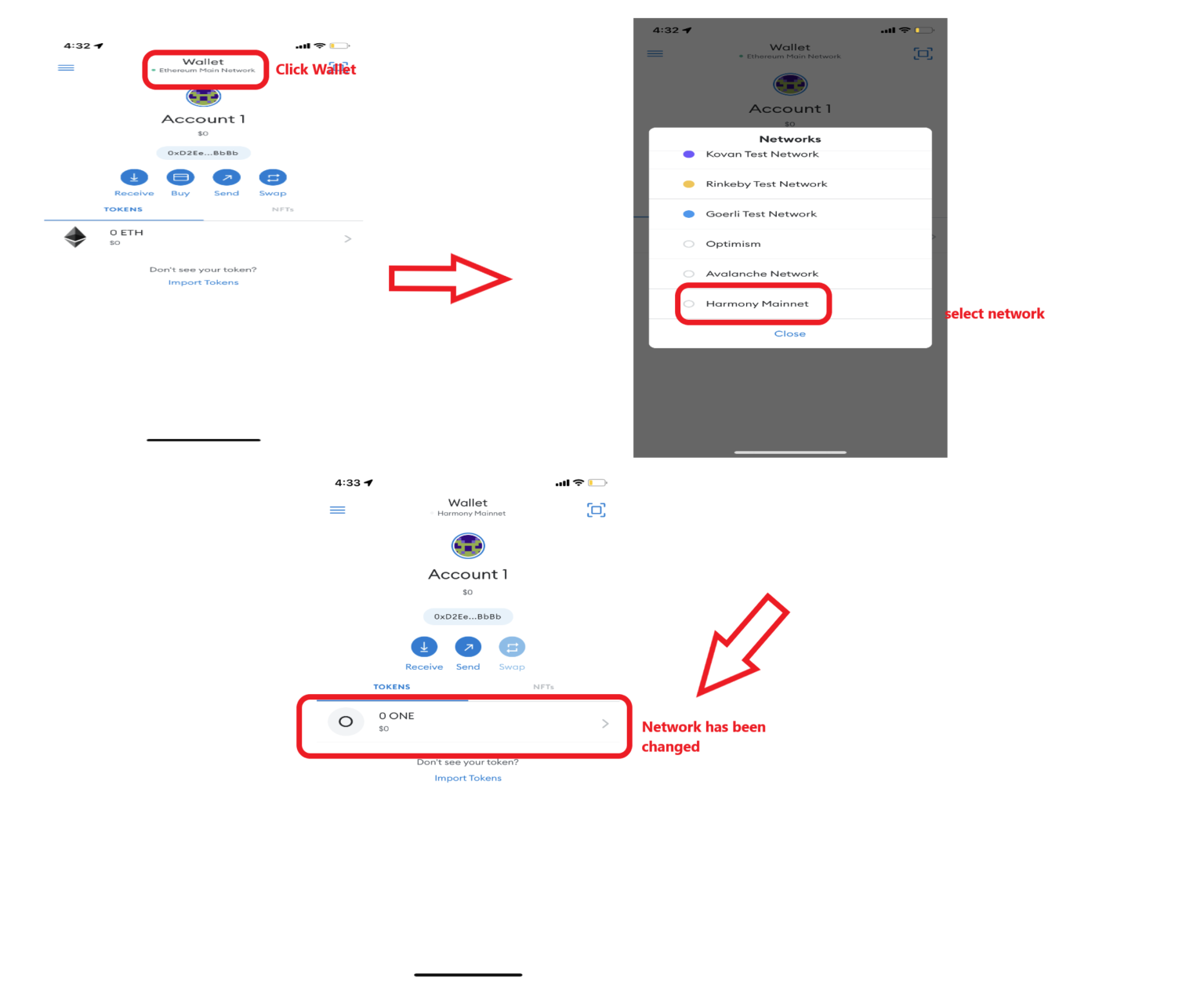 switch from metamask to blue