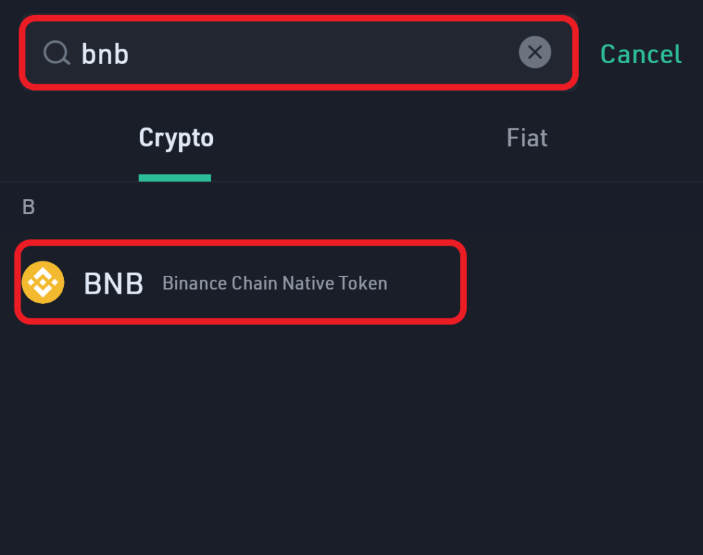 can you transfer bnb from kucoin to trust wallet