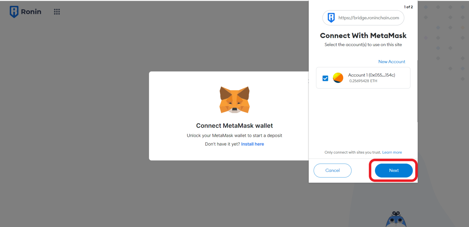 metamask ronin wallet