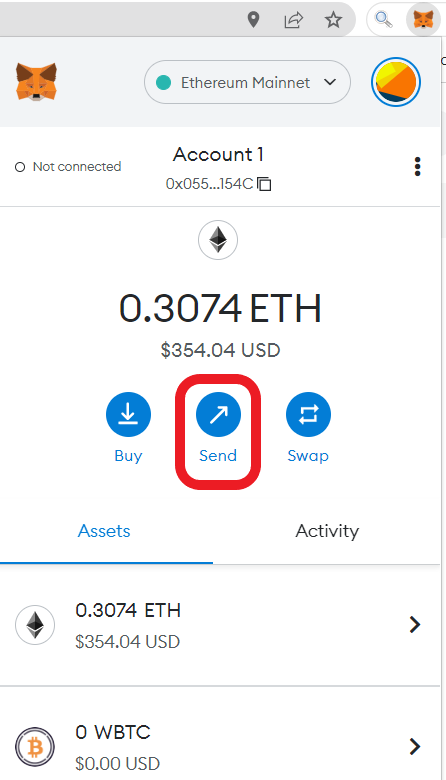 send ETH from MetaMask to KuCoin
