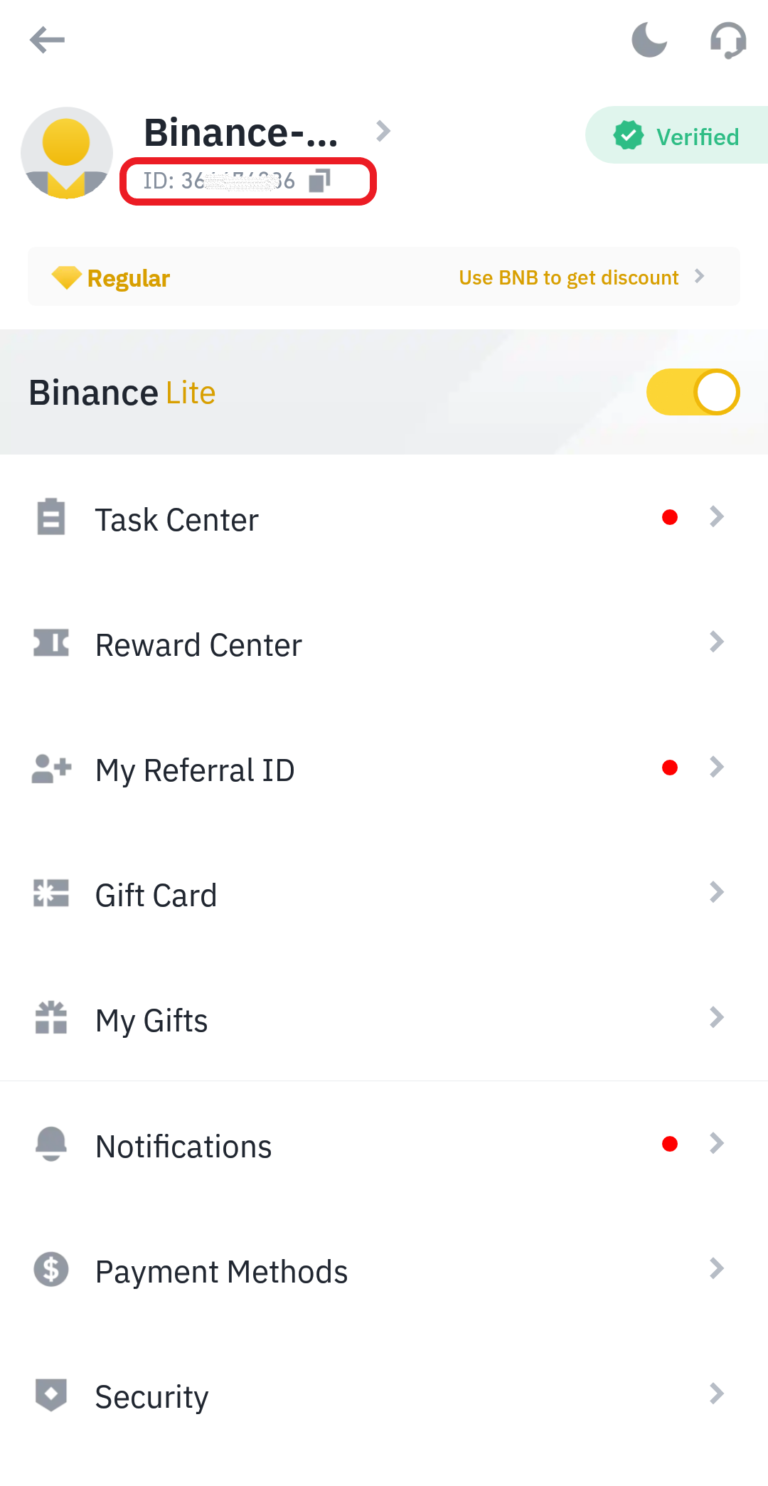 how to check your binance pay id