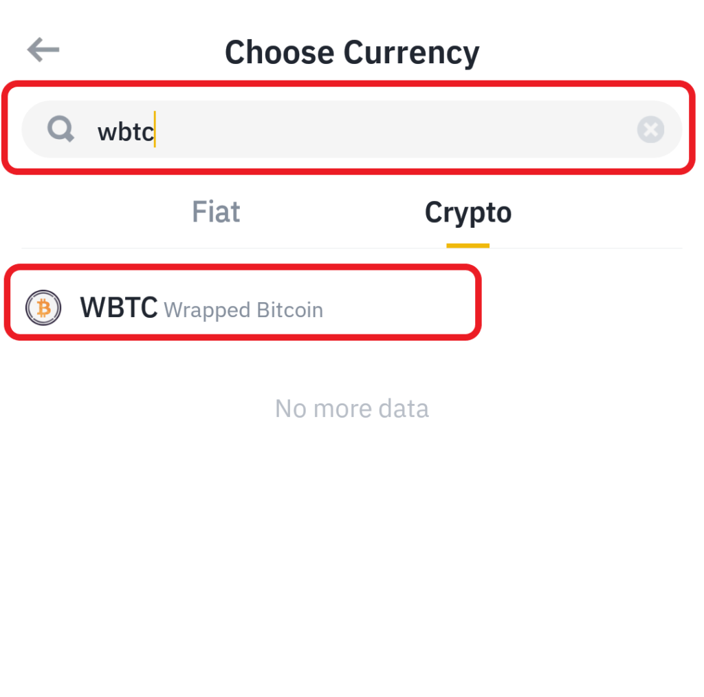 Wrapped Bitcoin (WBTC) in Binance