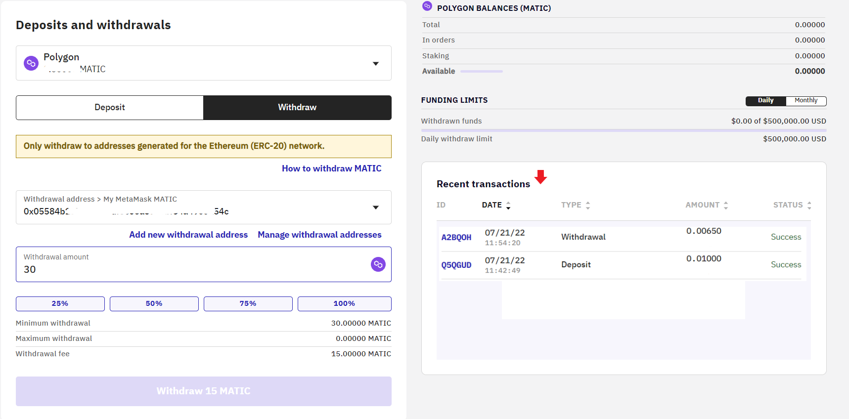 kraken to metamask