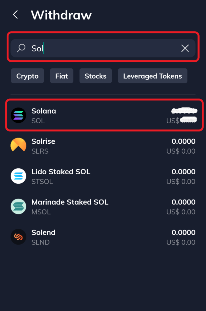 withdraw SOL from FTX to Phantom wallet