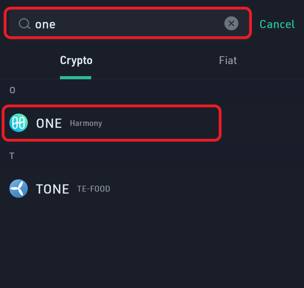 find ONE in KuCoin