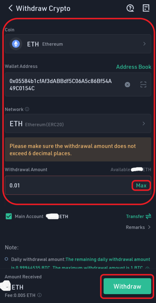 Transfer Ethereum (ETH) from KuCoin to MetaMask