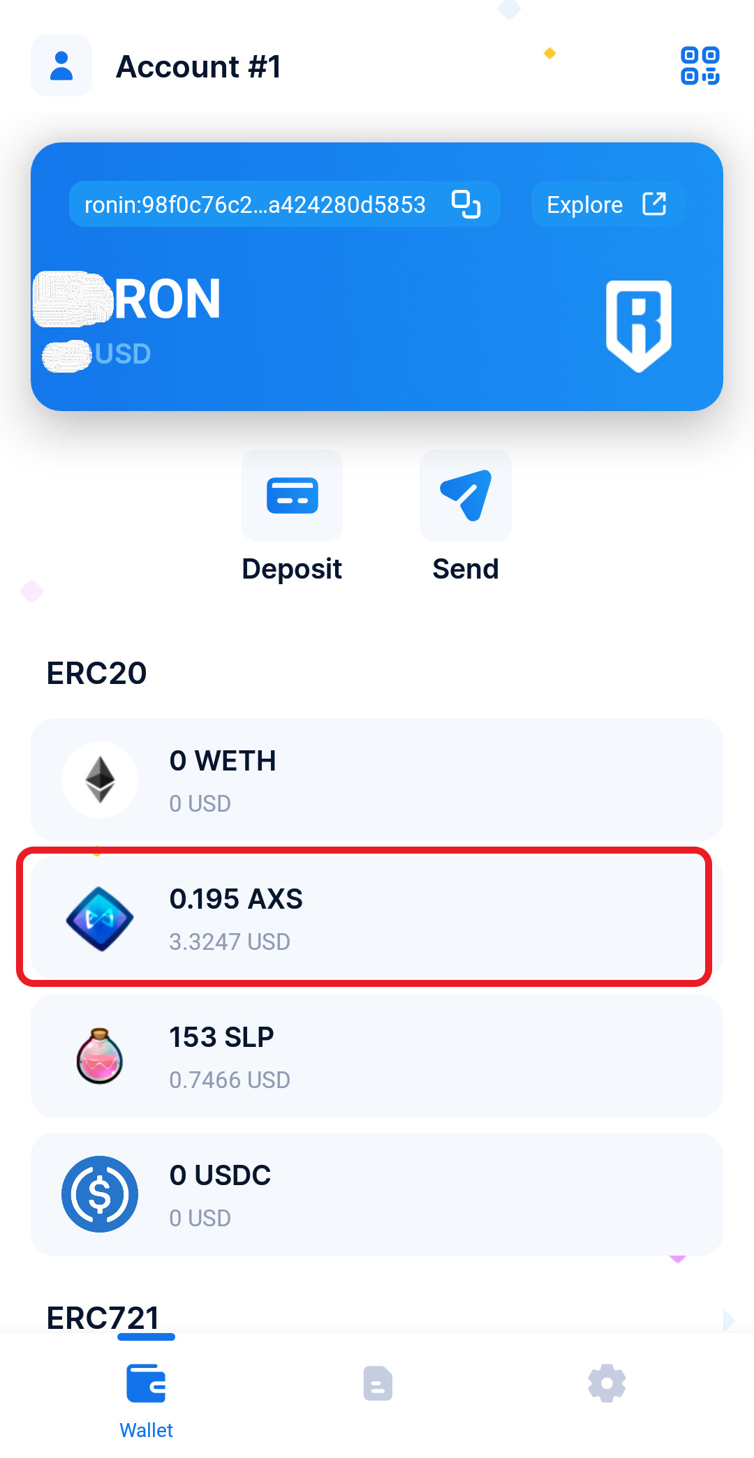 Axs Wallet