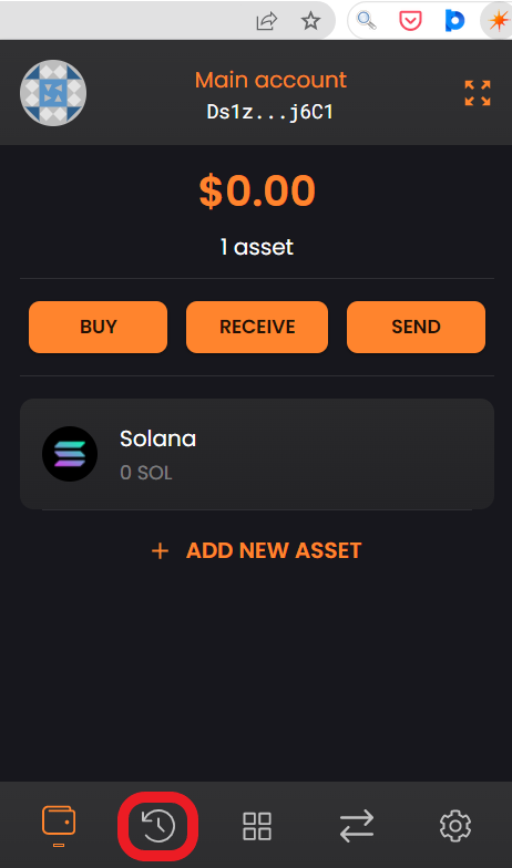 recent transfers in Solflare