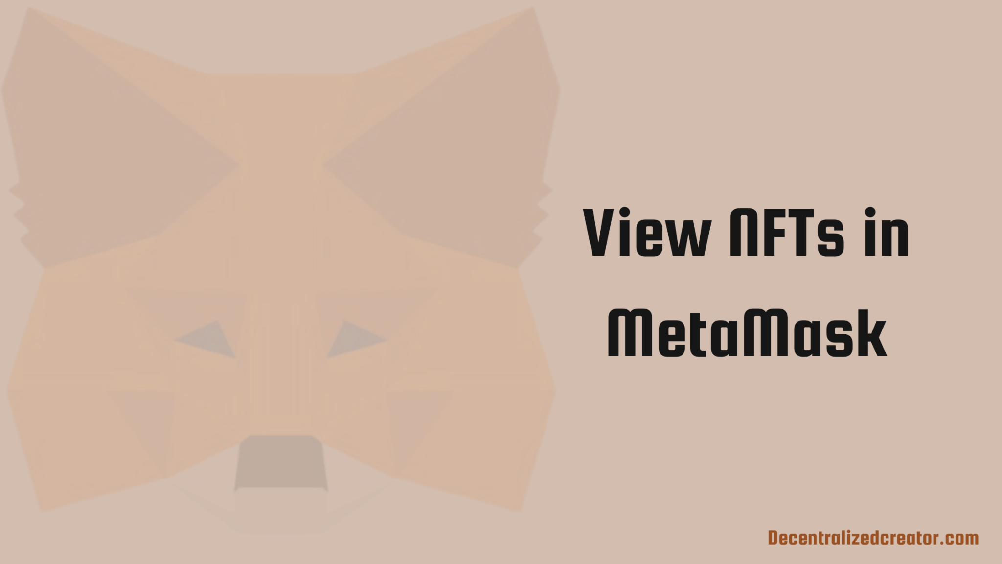 view nfts in metamask