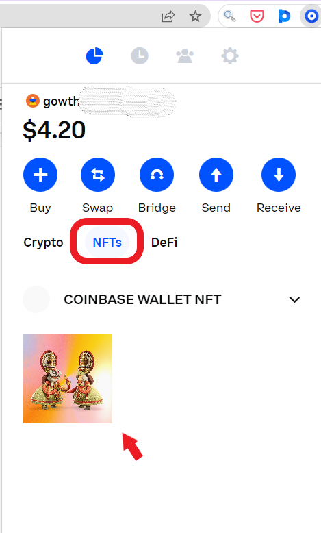 NFT in Coinbase Wallet