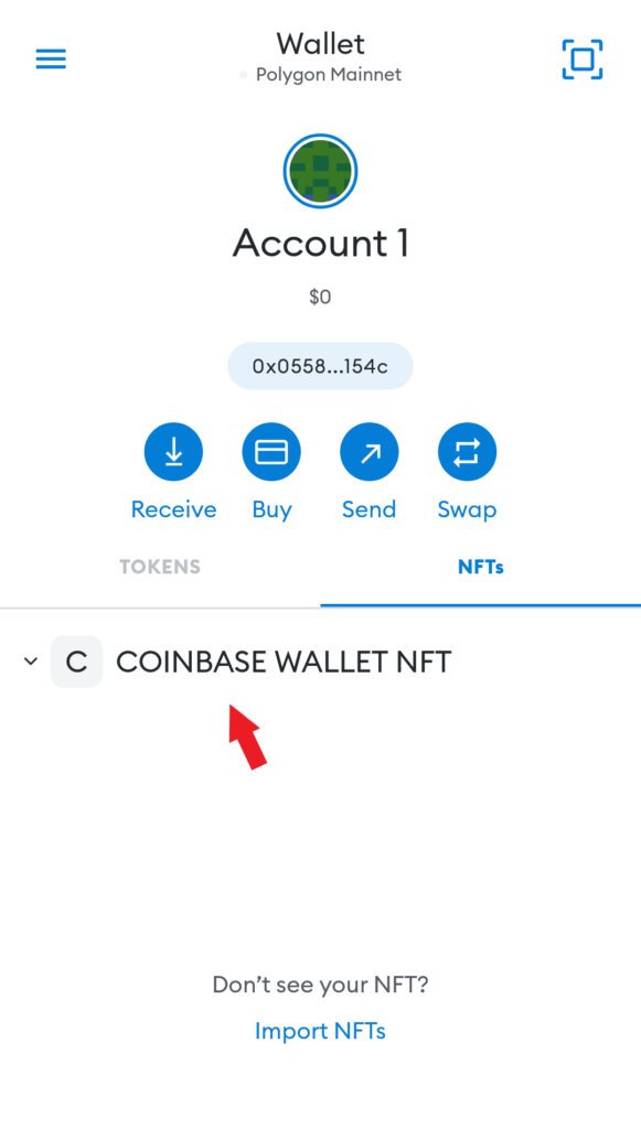 how to transfer nft from coinbase wallet to metamask