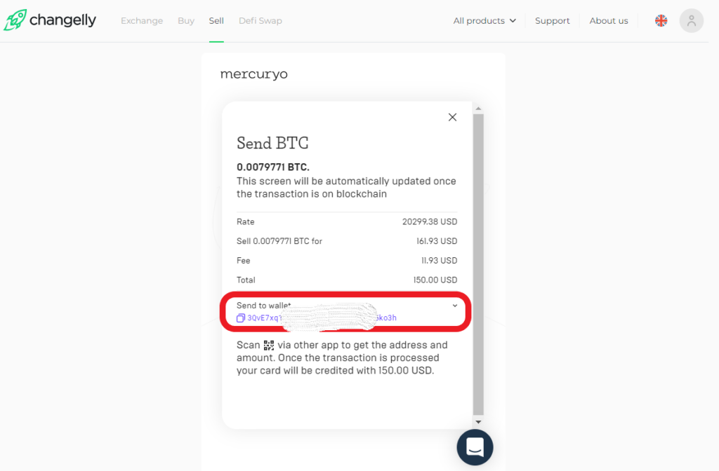 Send Crypto to the wallet address