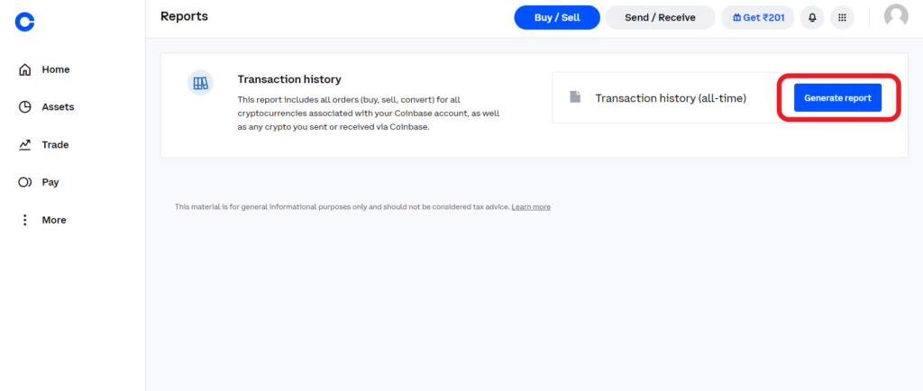 Download Coinbase Transaction History