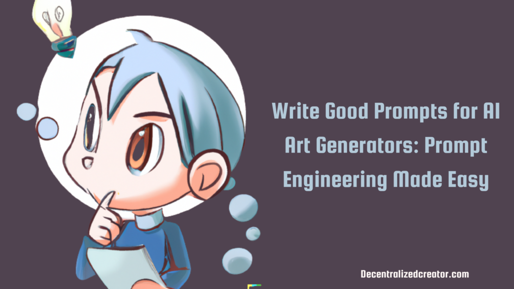 Write Good Prompts for AI Art Generators: Prompt Engineering Made Easy