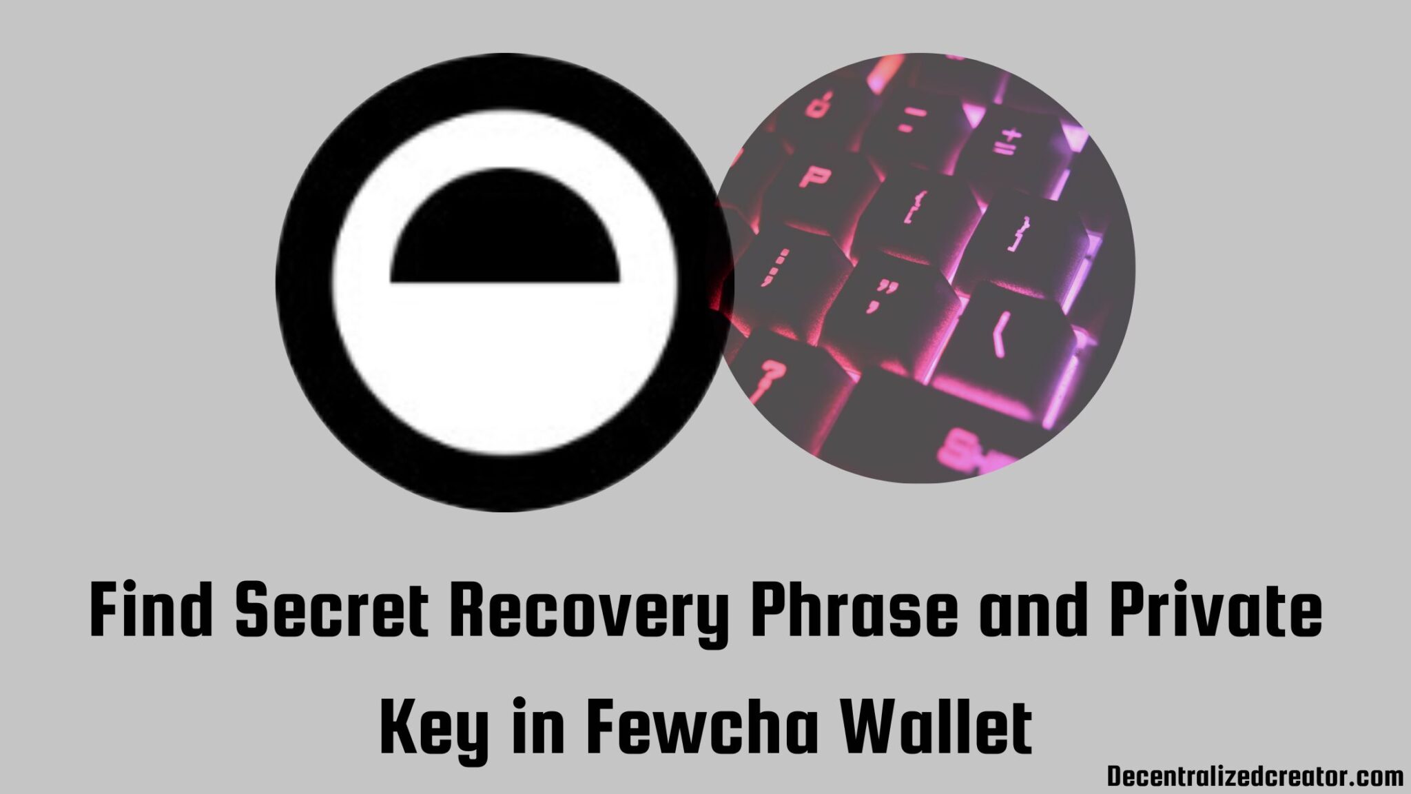 Find Secret Recovery Phrase And Private Key In Fewcha Wallet