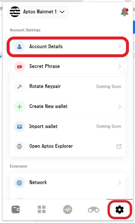 Martian Aptos Wallet Private Key