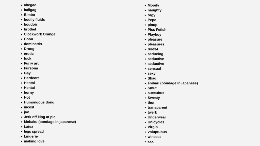 Complete List of Banned Words in DALL.E 2 AI